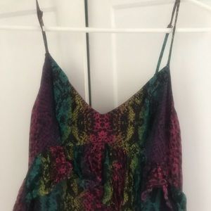 Betsy Johnson multi-colored snakeskin dress small